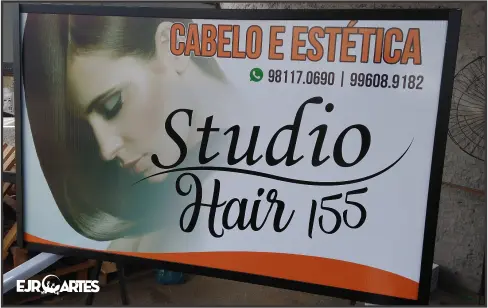 Luminoso retangular produzido pela EJR Artes